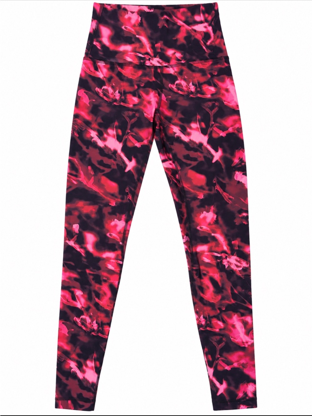 lululemon athletica High-Rise Leggings - Hot Pink & Black Abstract Floral
